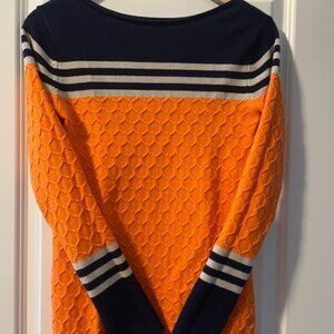 Orange & Navy Blue Sweater